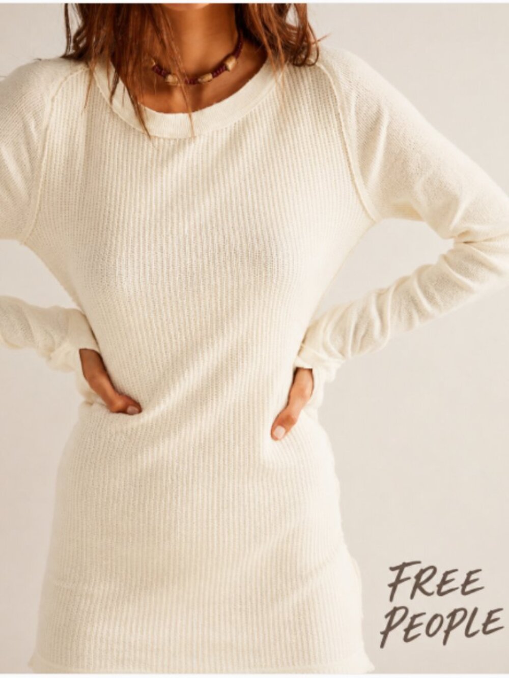 new FREE PEOPLE Care FP Honey B Crew Neck tunic top 2J7 269